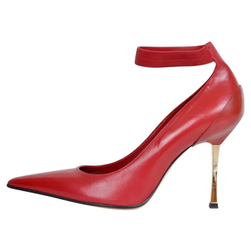 Leather heels Tom Ford Red size 39 EU in Leather - 21239838